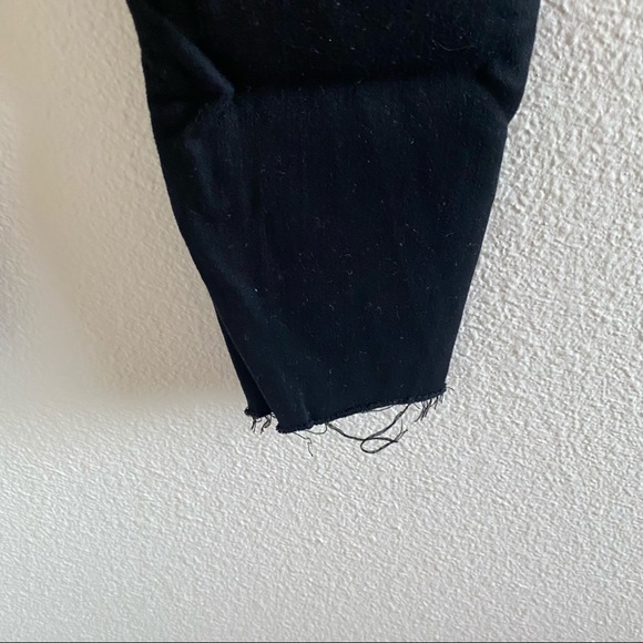 Black, Ripped, Cropped Hudson Skinny Jeans - Picture 5 of 7